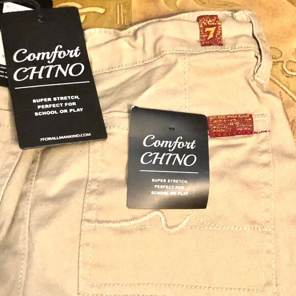 NWT 7 FOR ALL MANKIND Comfort Super Stretch Chinos Khaki Pant Classic Jogger 8 - Picture 3 of 6